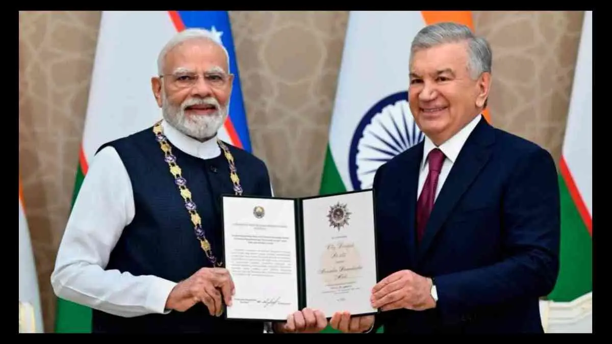 PM Modi Conferred Uzbekistan's Highest Award 'Oliy Darajali Dustlik'