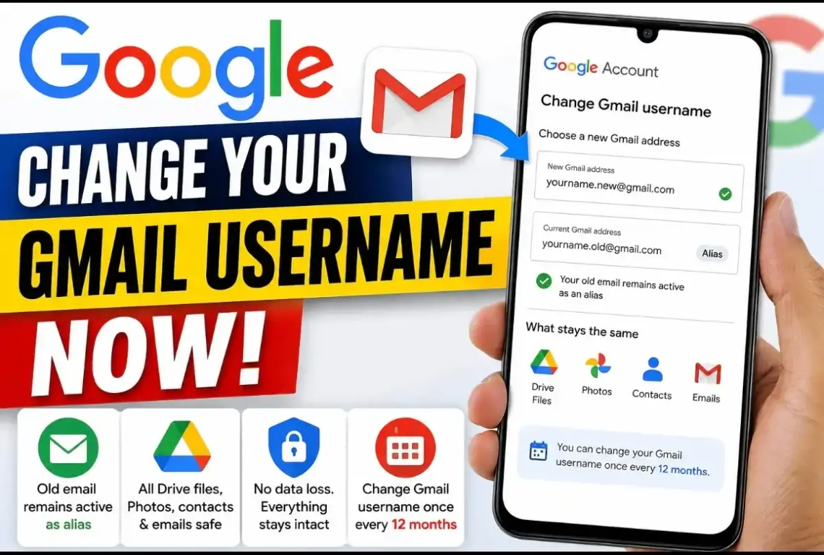 Google Now Allows Changing Gmail Address Without Creating a New Account: Here is How It Works