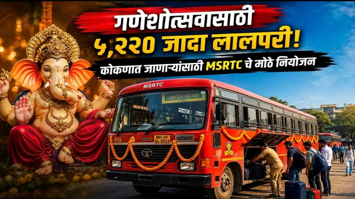 MSRTC Announces Special Festival Buses Across Maharashtra for Ganpati Festival 2026 - Maharashtra